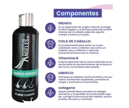 Shampoo Cubre canas Secreto de Ángeles